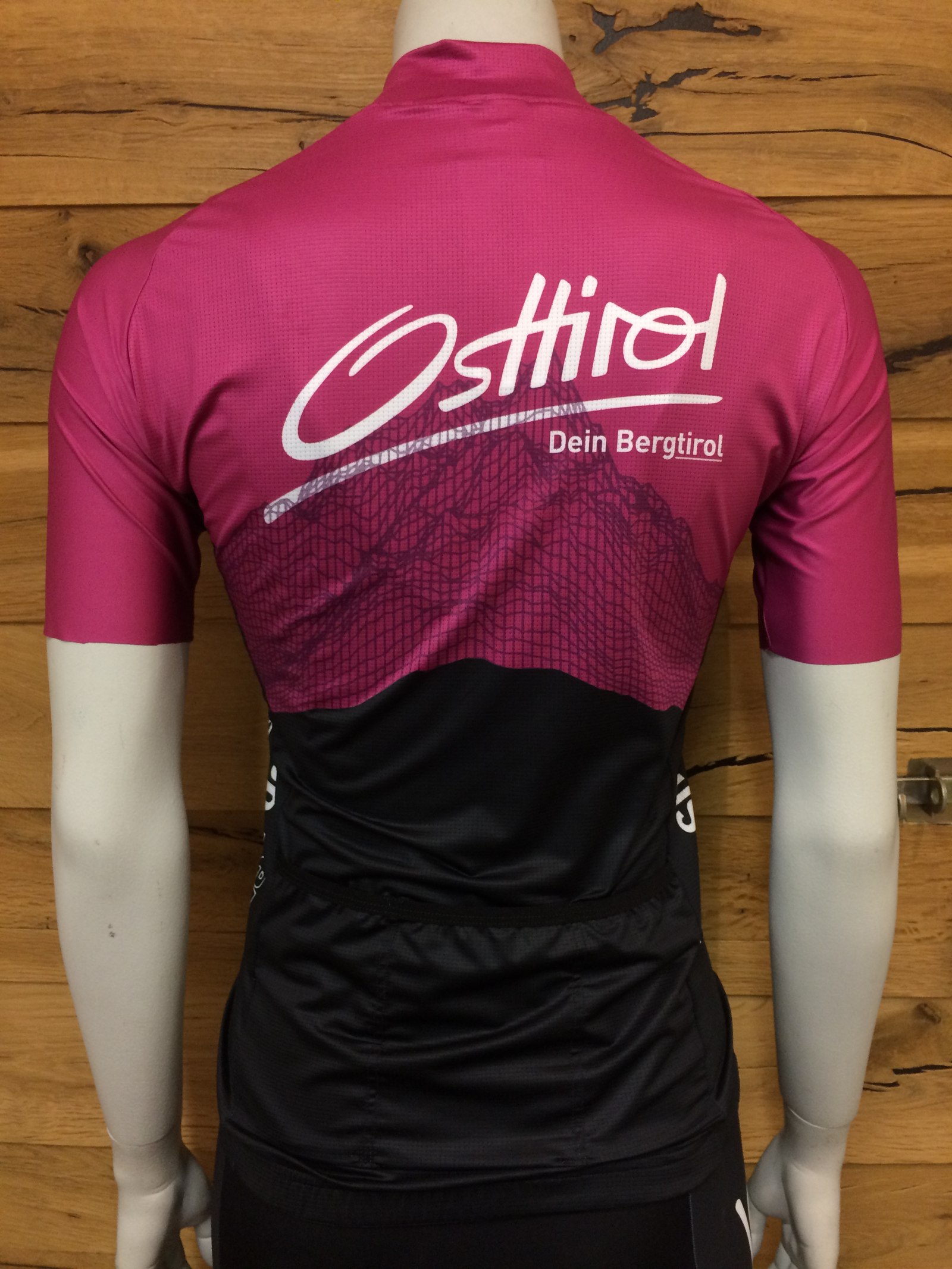 Rad Trikot Osttirol "Topografie" schwarz/beere