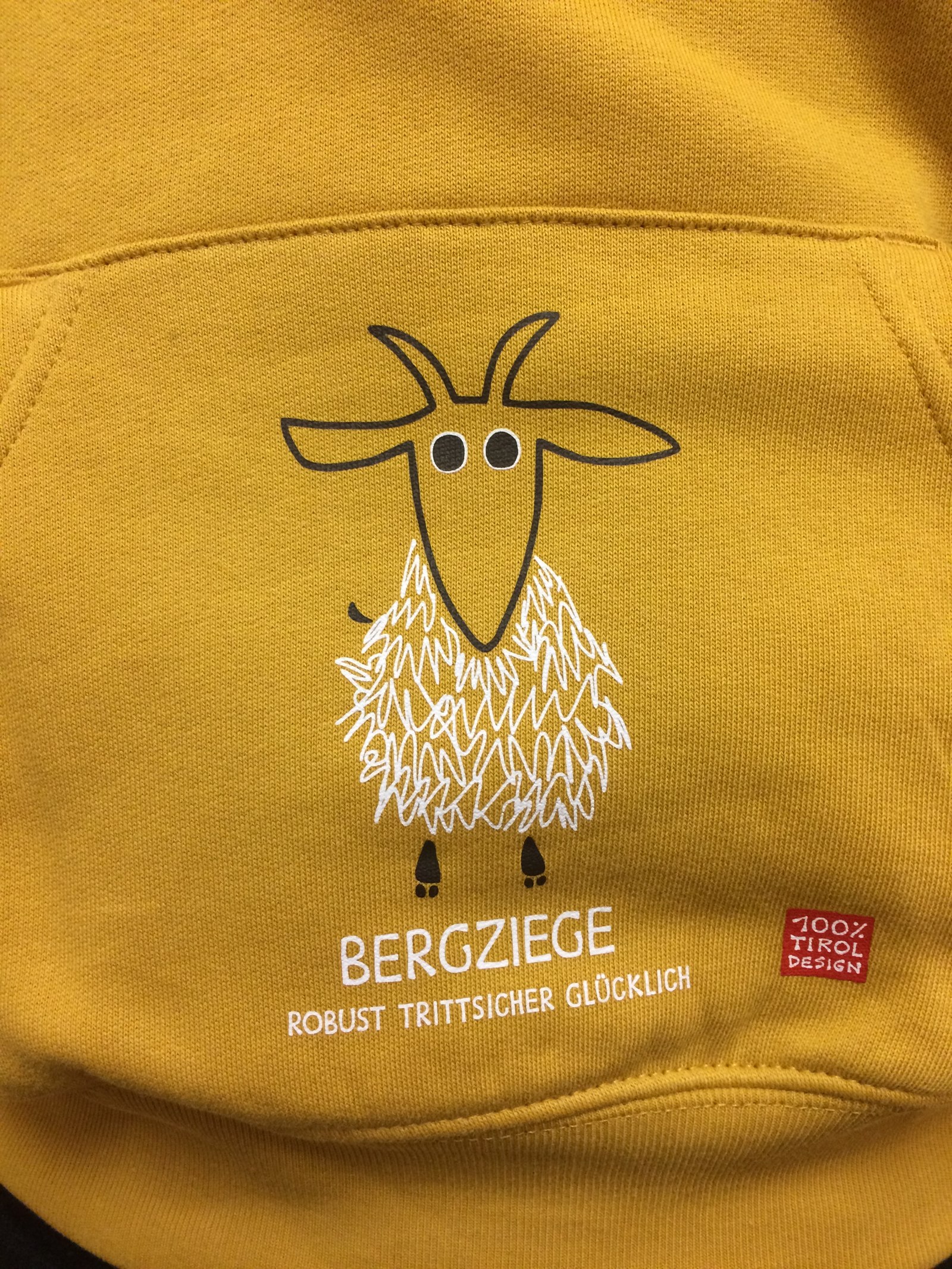 Kinder Hoody "Bergziege" gelb