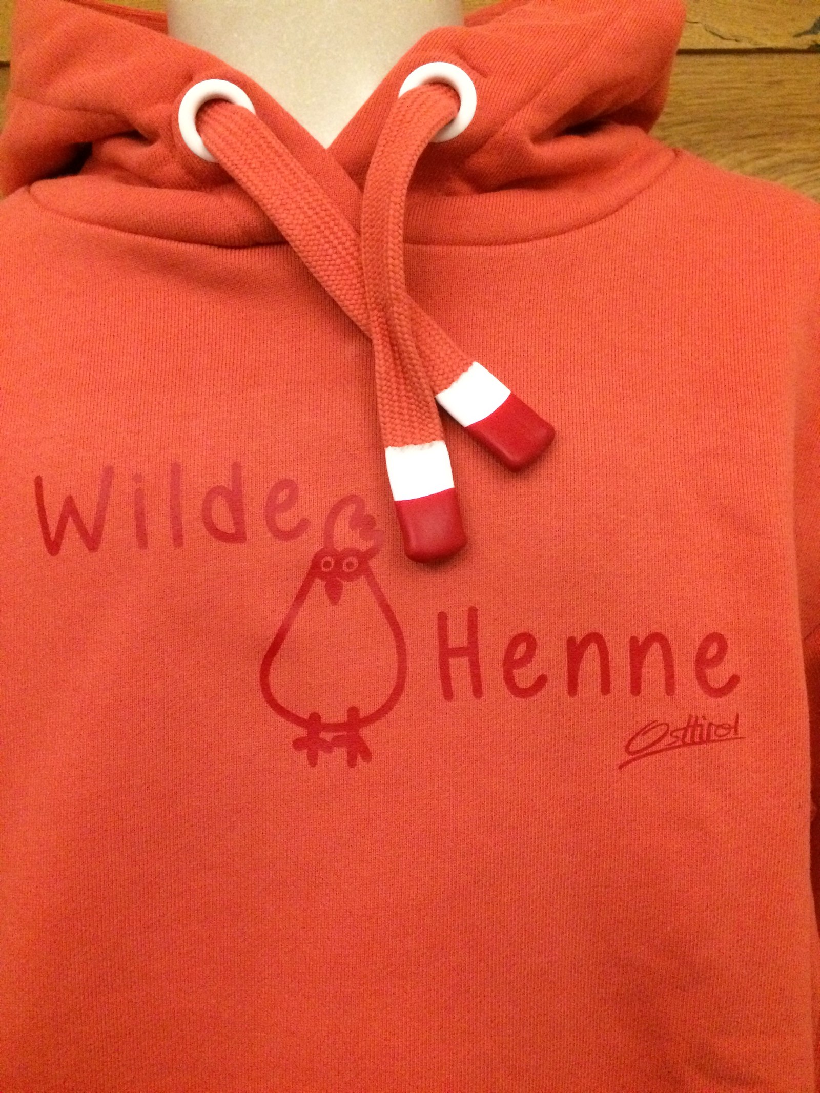 Kinder Hoody "Wilde Henne" ziegel