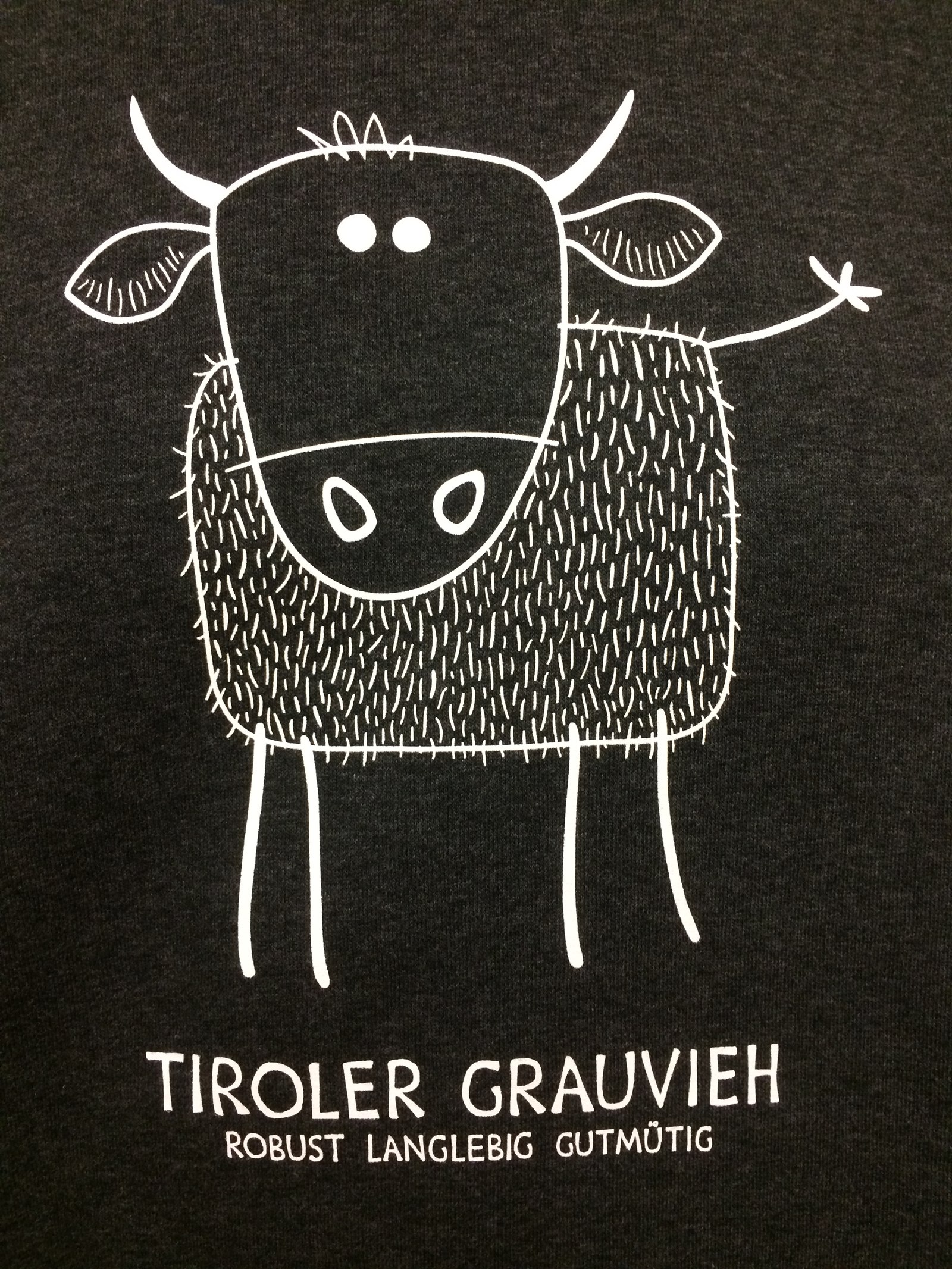 Hoody Kontaktil "Tiroler Grauvieh" unisex anthrazit